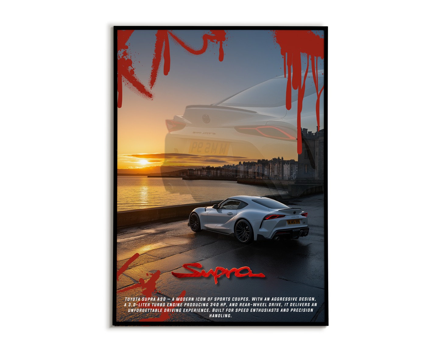 Plakat Toyota Supra A90 - Włochy