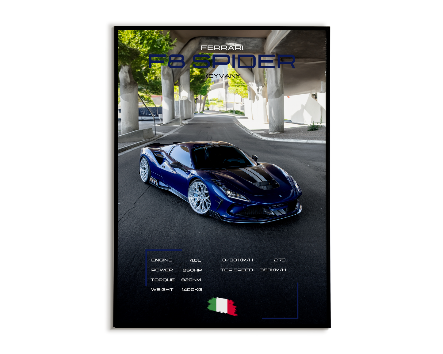 Plakat Ferrari F8 Spider KEYVANY