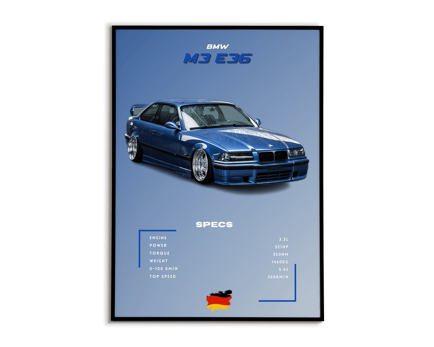Plakat Bmw M3 E36