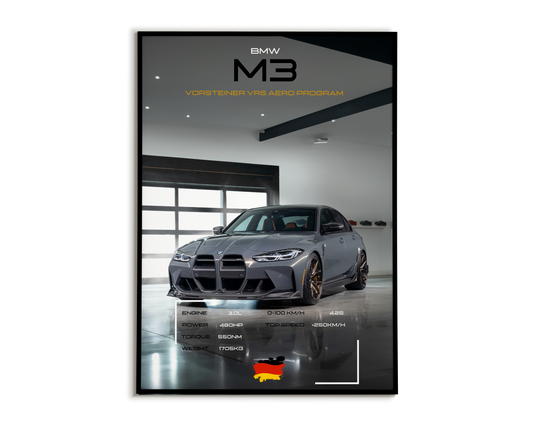 Plakat Bmw M3 Vorsteiner Vrs Aero Program
