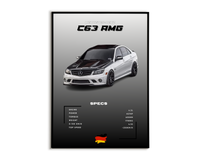 Plakat Mercedes-Benz C63 AMG W204