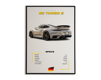 Plakat Porsche 911 Turbo S