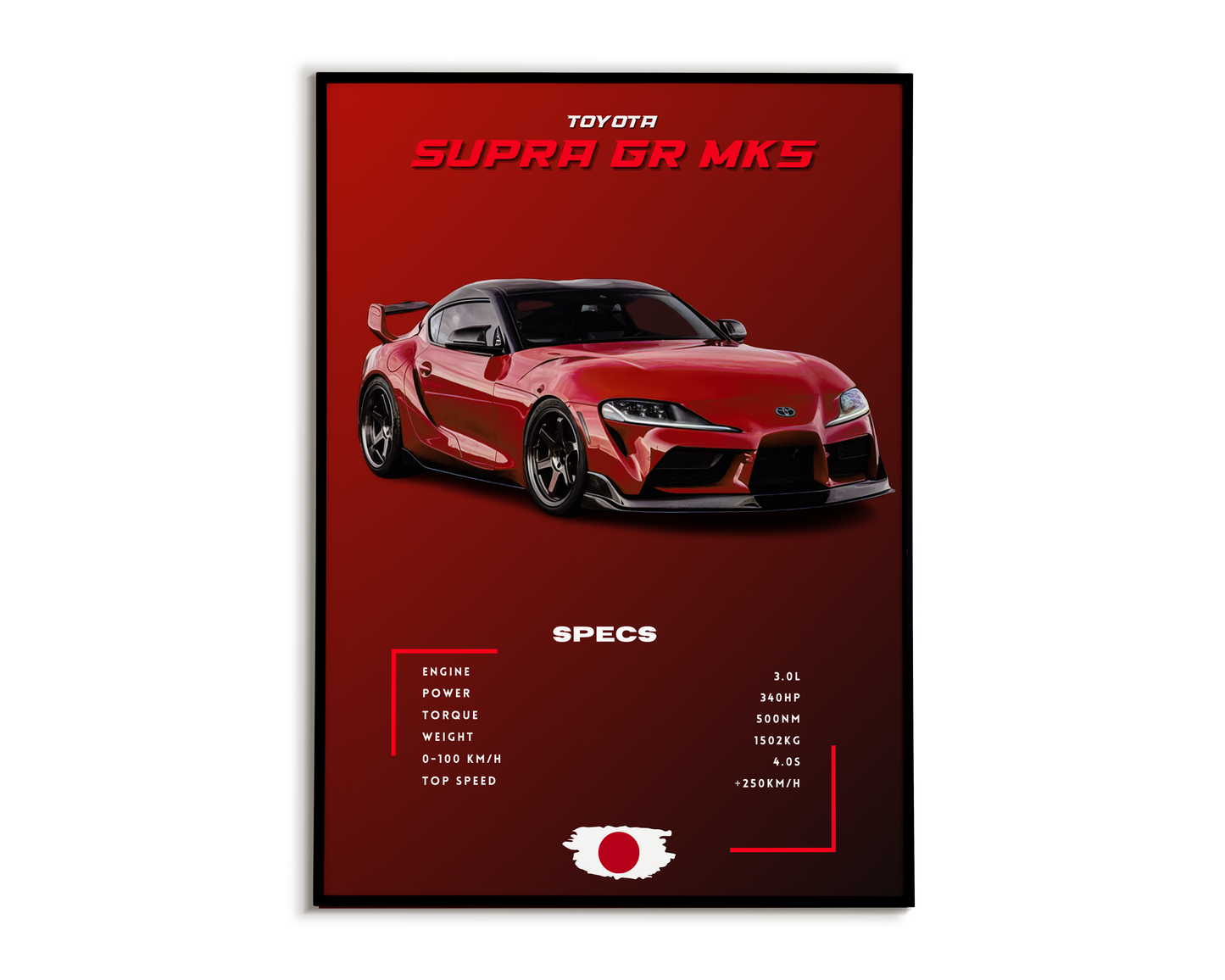 Plakat Toyota Supra GR MK5