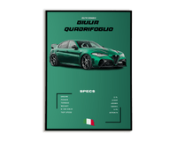 Plakat Alfa Romeo Giulia Quadrifoglio