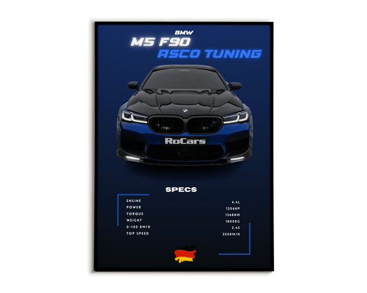 Plakat BMW M5 F90 ASCO TUNING