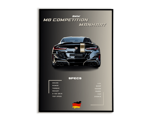 Plakat Bmw M8 Competition Manhart