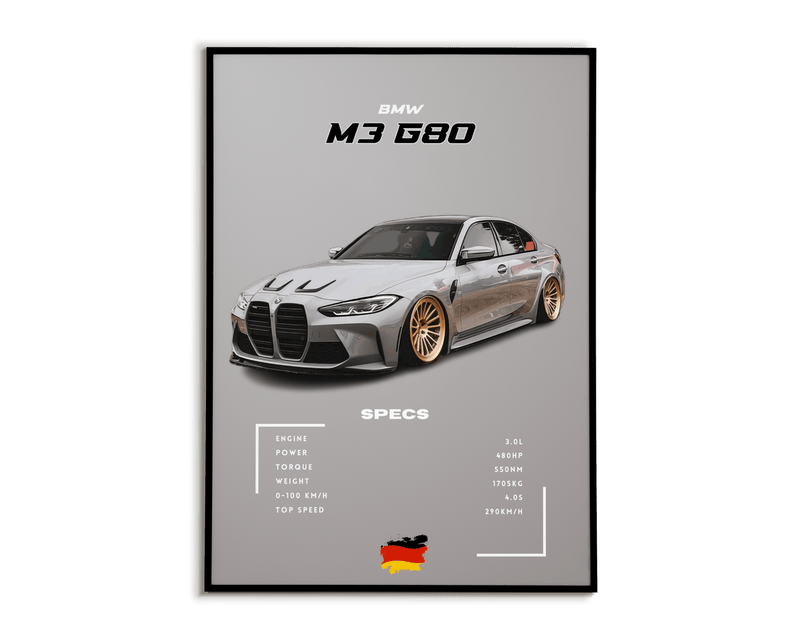 Plakat Bmw M3 G80