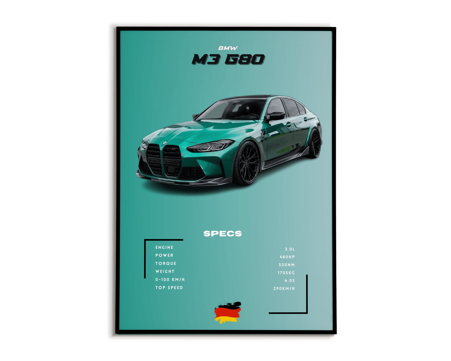 Plakat Bmw M3 G80 - Plakartify