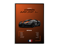 Plakat Bugatti Chiron Super sport 300+ - Plakartify