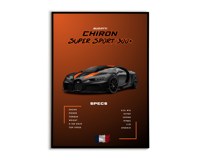 Plakat Bugatti Chiron Super sport 300+