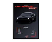 Plakat Dodge Challenger SRT Demon - Plakartify