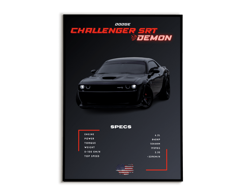 Plakat Dodge Challenger SRT Demon