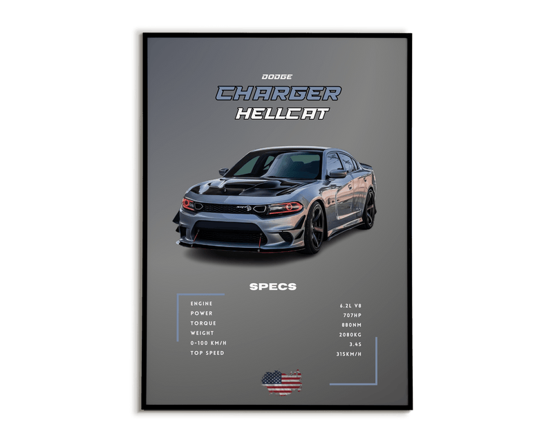 Plakat Dodge Charger Hellcat