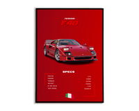 Plakat Ferrari F40 - Plakartify