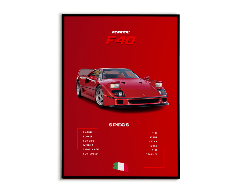 Plakat Ferrari F40