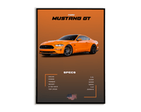 Plakat Ford Mustang GT - Plakartify